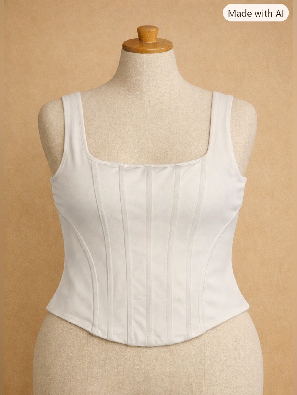 Express Corset Tank, White, Large